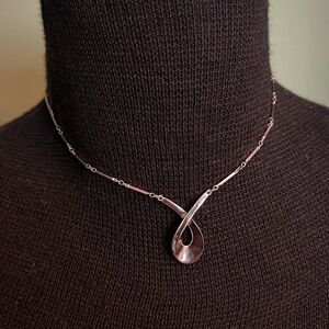 Trifari Silver Metal Necklace. 